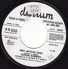 Donna Summer / Paul Jabara: Mac Arthur Park / Pleasure Island - Vinile 7''