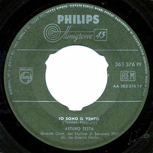 Io Sono Il Vento - Vinile LP di Arturo Testa