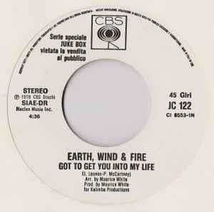 Got To Get You Into My Life / Pensami - Vinile 7'' di Earth Wind & Fire,Julio Iglesias