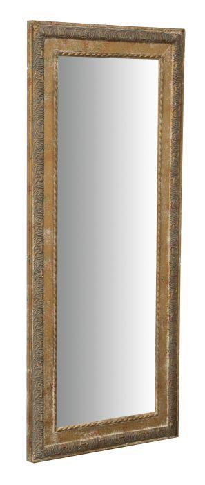 Specchio Specchiera da parete e appendere verticale/orizzontale L35xPR2xH82 cm finitura argento anticato