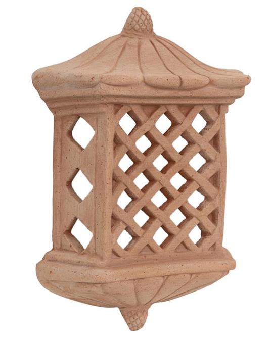 Lanterna Lampada Applique a muro da parete da appendere in Terracotta 100% Made in Italy da giardino da esterno e da interno