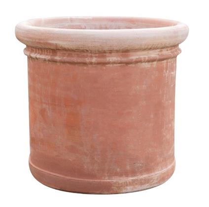 VASO CONCA INVECCHIATA, IN TERRACOTTA TOSCANA 100% MADE IN ITALY INTERAMENTE LAVORATA A MANO L62XPR62XH55 CM