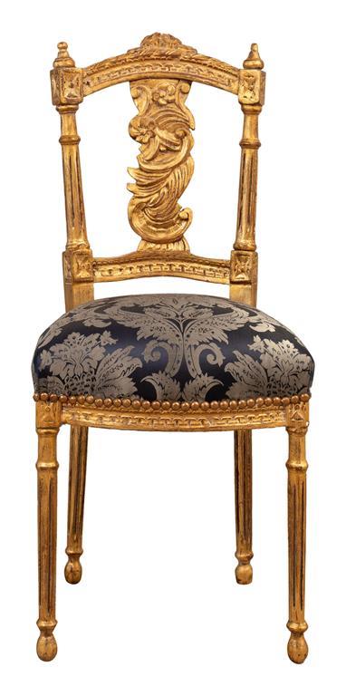 Sedia poltrona stile francese Luigi XVI in legno massello di faggio - 2