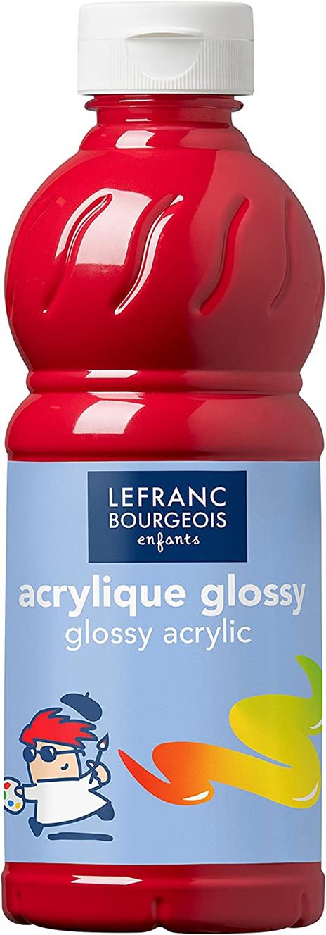 Acrilico brillante Lefranc & Bourgeois Glossy flacone 500ml Rosso primario