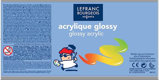 Acrilico brillante Lefranc & Bourgeois Glossy flacone 500ml Rosso primario - 5