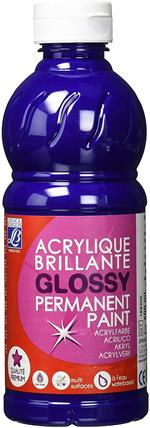 Acrilico brillante Lefranc & Bourgeois Glossy flacone 500ml Blu oltremare