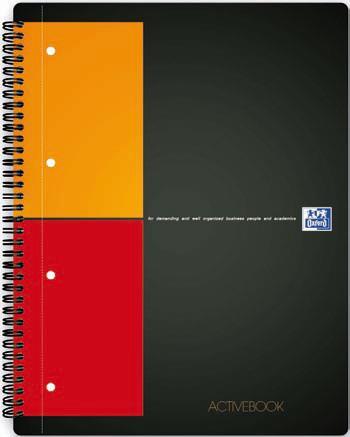 Elba Activebook quaderno per scrivere 80 fogli Nero A4