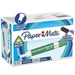 Papermate Pennarelli per Lavagna Quasi Inodore, Punta a Proiettile, Inchiostro Verde, 12 Pezzi