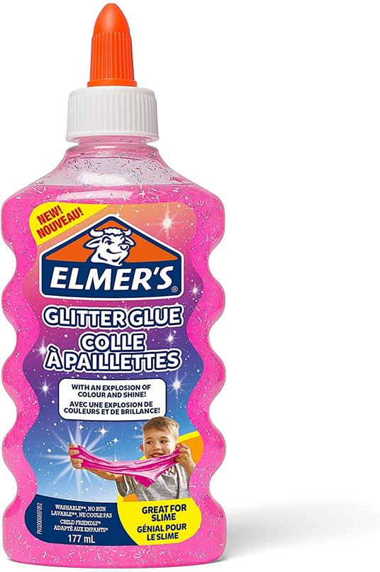 Colla glitterata liquida per Slime Elmer's Rosa - 177 ml - 4