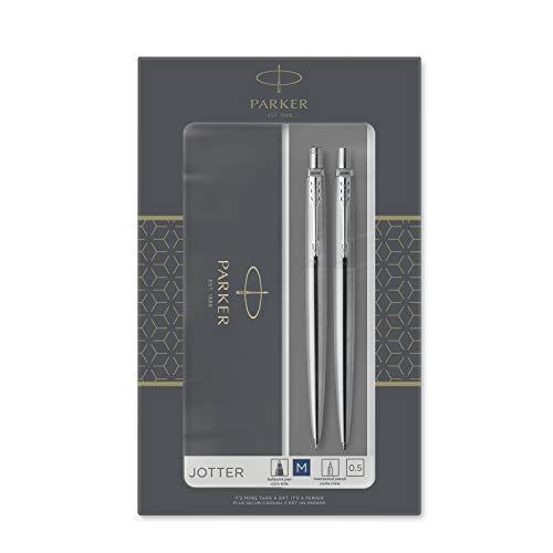 Set regalo Parker Gift Set DUO. Jotter Stainless Steel CT Penna a Sfera M + Portamine 0,5 - 2