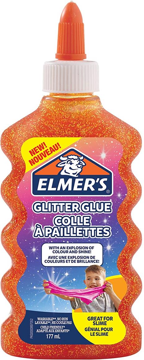 Colla glitterata liquida per Slime Elmer's Arancione - 177 ml
