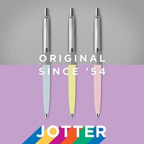 Penna a sfera Parker Jotter M Colori Assortiti - Blister da 3 - 3