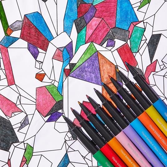 Paper Mate Flair, penne con punta in feltro, colori metallici, Colori assortiti, a punta media (0,7 mm) 12 pezzi - 5
