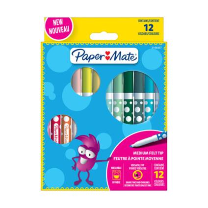 Papermate Pennarelli - Colori Assortiti - Confezione da 12