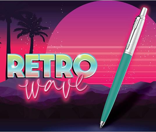 Penna Jotter 80' Retrowave - Blu Caraibi e Verde mela in Blister da 2 penne - 3