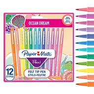 Paper Mate Flair penna, punta media da 1,1 mm. Colori vivaci assortiti, blister da 12 pz. Flair-Nylon