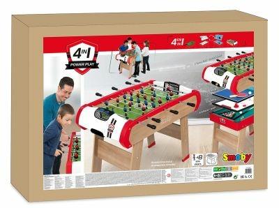 Calcetto. Multigioco Bianco e Rosso 4 In 1. Calcetto, Ping Pong, Hockey e Biliardo - 8