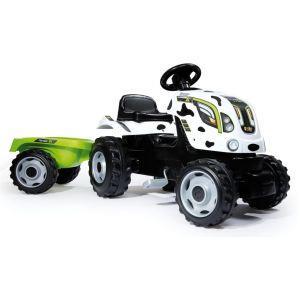 Smoby TRACTEUR FARMER XL VACHE + REMORQUE