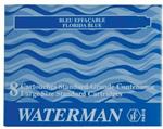 Cartucce standard per stilografica Waterman nero. Confezione da 8