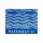 Cartucce standard per stilografica Waterman blu notte. Confezione da 8