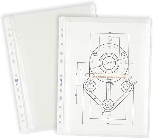 Favorit Buste Perforate, Buccia d'Arancia, Alto Spessore, 21 x 29.7 cm, 10 Pezzi - 2