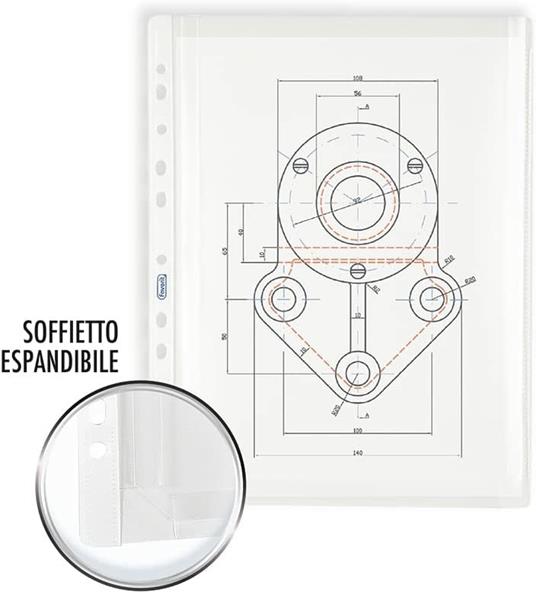 Favorit Buste Perforate, Buccia d'Arancia, Alto Spessore, 21 x 29.7 cm, 10 Pezzi - 3