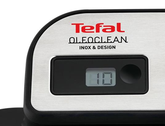 Tefal Oleoclean Pro Inox & Design FR8040 Singolo 3,5 L 2300 W Nero, Acciaio inossidabile - 12