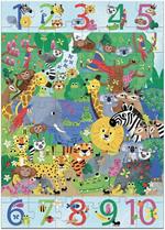 1 to 10 Jungle - 54 pcs - Puzzle - Giant puzzles