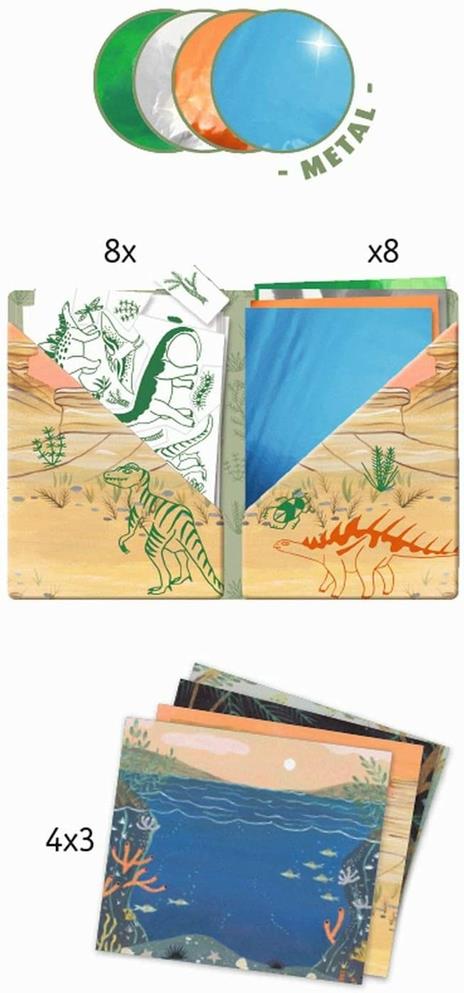 DJECO Artistic Patch Dinosauri (39463), multicolore (1) - 2