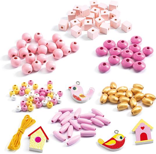 Wooden beads, bird - 2