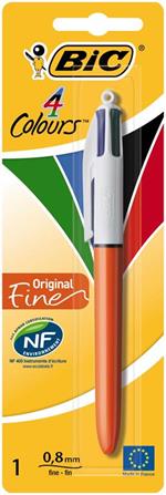 BIC 802078 penna roller Penna retrattile a clip Nero, Blu, Verde, Rosso 1 pezzo(i)