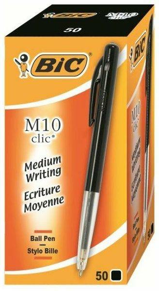 Penne a sfera Bic M10 Bic nero. Confezione da 50