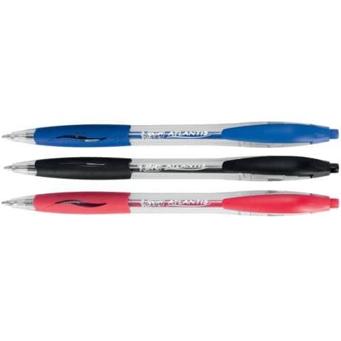 Penna a sfera a scatto BIC Atlantis Soft M 1 mm blu 902132 a soli 1.7 € su