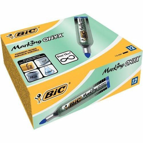BIC Marking ONYX 1482 marcatore permanente Blu Tipo di punta 12 pezzo(i) - 2