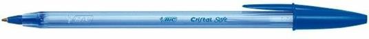 Penna a sfera Bic Cristal soft easy glide blu. Confezione da 50