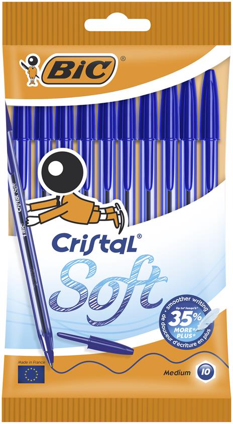 BIC Penne a sfera Cristal Soft Blu 10 pezzi - 2