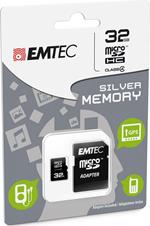 MICROSD + ADAPTER 32GB SILVER (MP3-MP4) MEMORY CARD/HARD DISK CONSOLE - MEMORIE