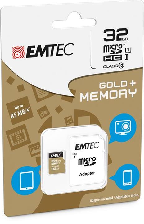 Emtec microSD Class10 Gold+ 32Gb 32Gb MicroSDHC Classe 10 memoria Flash - 3
