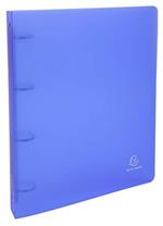 Quaderno ad anelli A4 Exacompta in PPL Trasparente 4 anelli Colori Assortiti - 3 cm