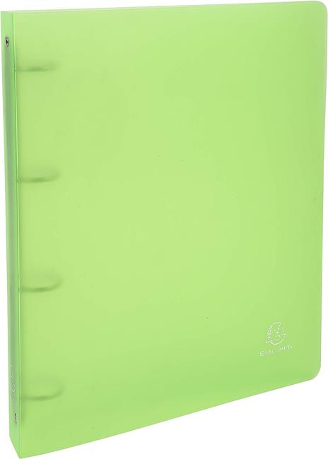 Quaderno ad anelli A4 Exacompta in PPL Trasparente 4 anelli Colori Assortiti - 3 cm - 5