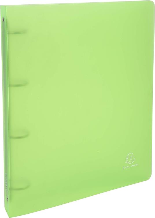 Quaderno ad anelli A4 Exacompta in PPL Trasparente 4 anelli Colori Assortiti - 3 cm - 5