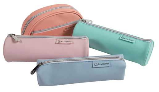 Cartoleria Espositore Astucci PASTEL 3 formati, 4 colori assortiti Exacompta