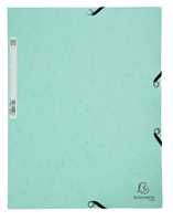 Cartoleria Cartella 3 lembi con elastici Aquarel cartoncino lustré 400 g/mq - 24x32cm verde pastello Exacompta