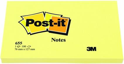 3M Post-it Notes. Flow Pack 100 Fogli Gialli 76x127mm. 12 Pz