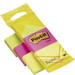 Post-it Notes - Flow Pack Appendibili 3 x 100 Fogli 3 Colori Fluo (51x38 Mm)