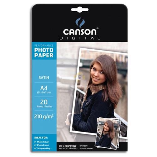 Canson C200004322 carta fotografica Bianco Lucida A4