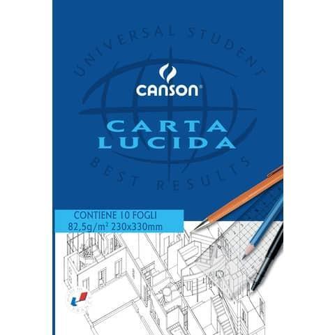 Blocco da disegno CANSON carta lucida bianco 80 g/m² 23x33 cm C200005826
