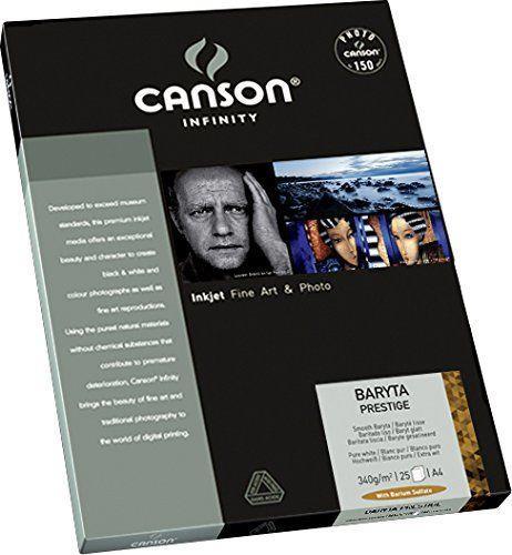 Canson 400083831 infinity Baryta Prestige Carta fotografica Risma di 25 fogli 340 g 21 x 29,7 cm bianco - 2