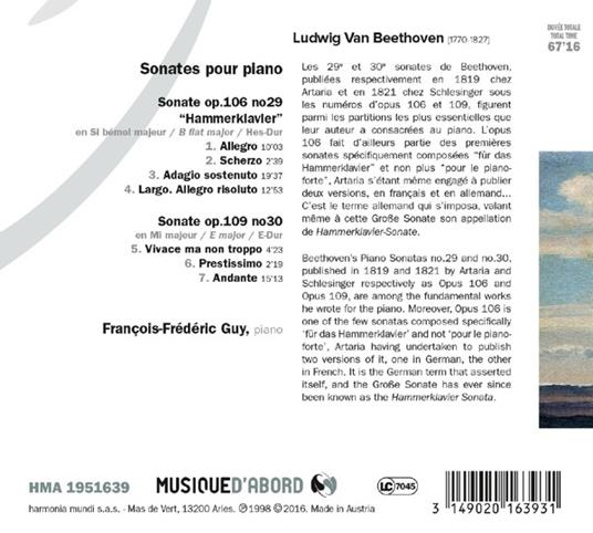 Sonate per Pianoforte 29 - 30 - CD Audio di Ludwig van Beethoven - 2