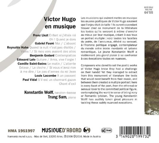 Victor Hugo En Musique - CD Audio di Konstantin Wolff - 2